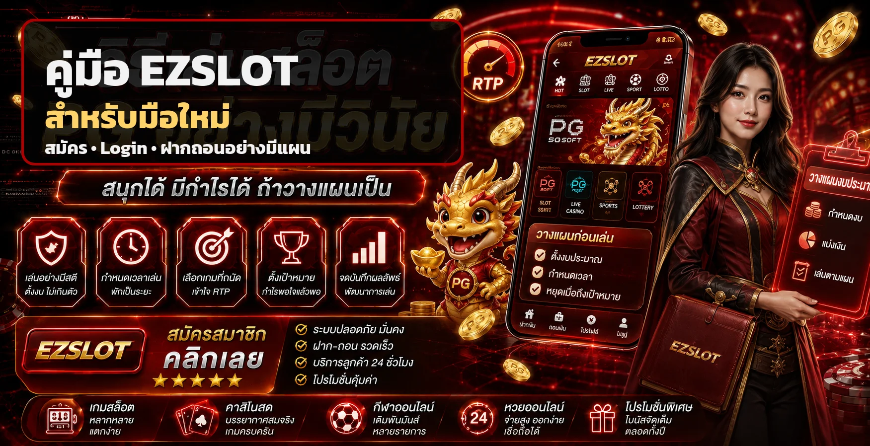EZSLOT คู่มือสมัคร Login ฝากถอนสำหรับมือใหม่